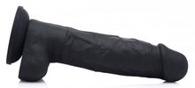 Load image into Gallery viewer, Power Pecker 7 inch Silicone Dildo with Balls-Black