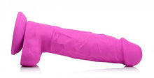 Load image into Gallery viewer, Power Pecker 7 inch Silicone Dildo with Balls-Pink