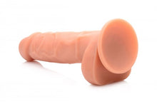 Load image into Gallery viewer, Power Pecker 7 inch Silicone Dildo with Balls-Flesh
